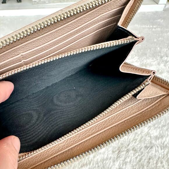 Yves Saint Laurent YSL Zippy Zip Around Wallet light pink soft leather NICE! - Picture 11 of 15